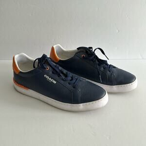 Coach Men's leather  Clip Low Top Sneaker Business Casual Date Night Size 10D